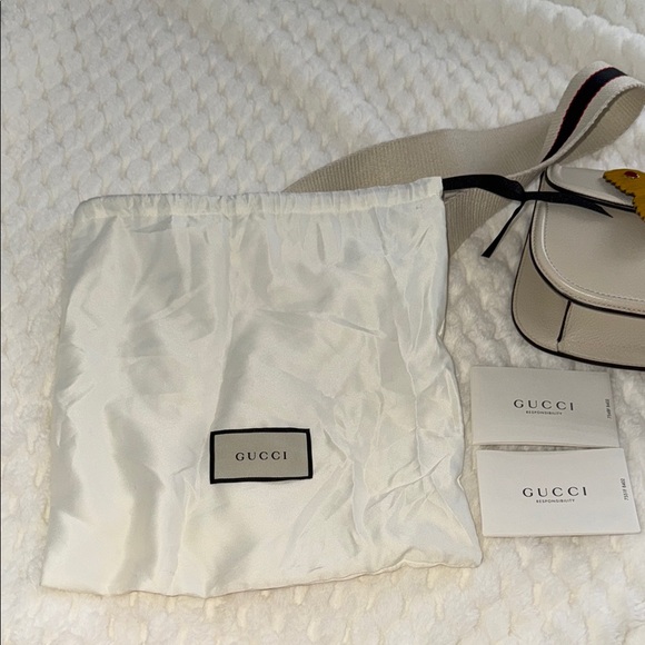 Gucci Calfskin Web Stripe Butterfly Small Totem Bag-Authentic-EUC - Picture 15 of 17